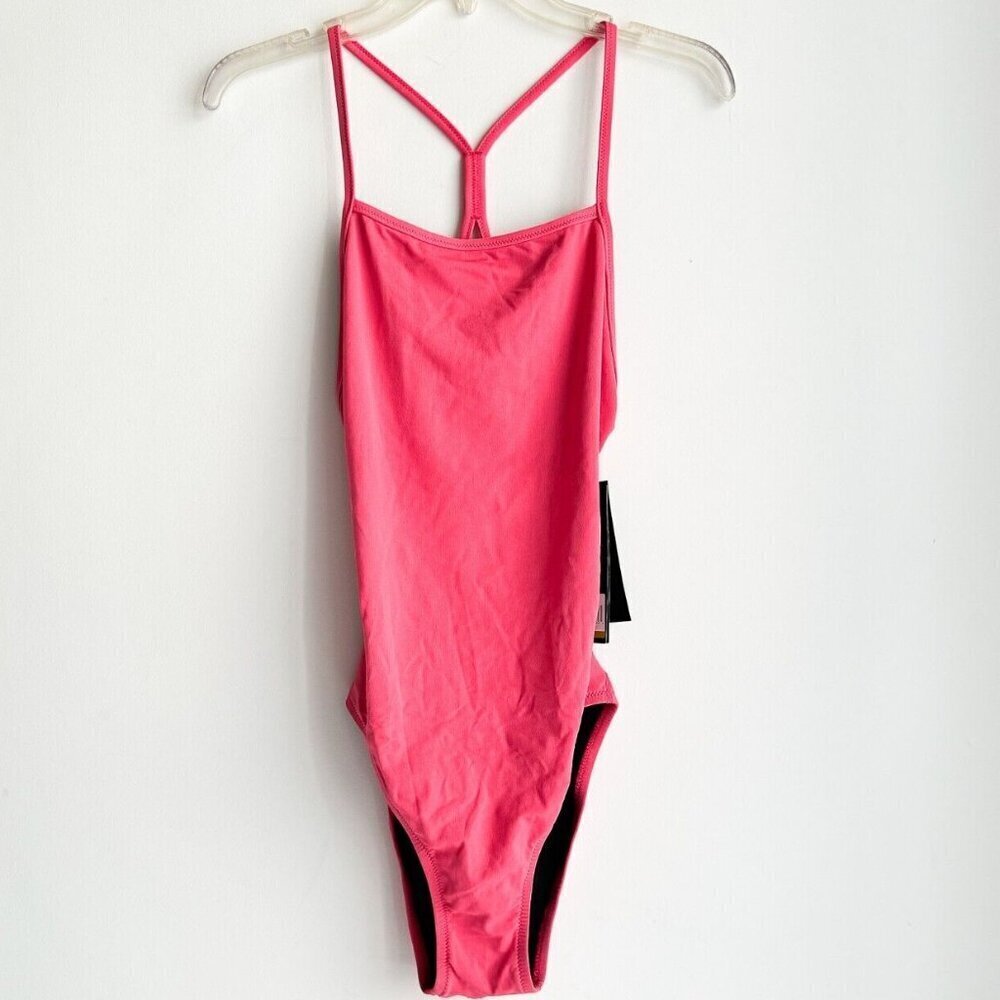 Speedo Performnce NWT Pink Low Back One Piece Swimsuit 14